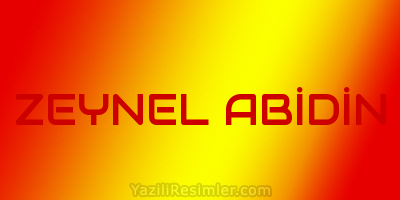 ZEYNEL ABİDİN